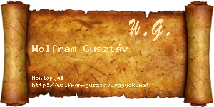 Wolfram Gusztáv névjegykártya